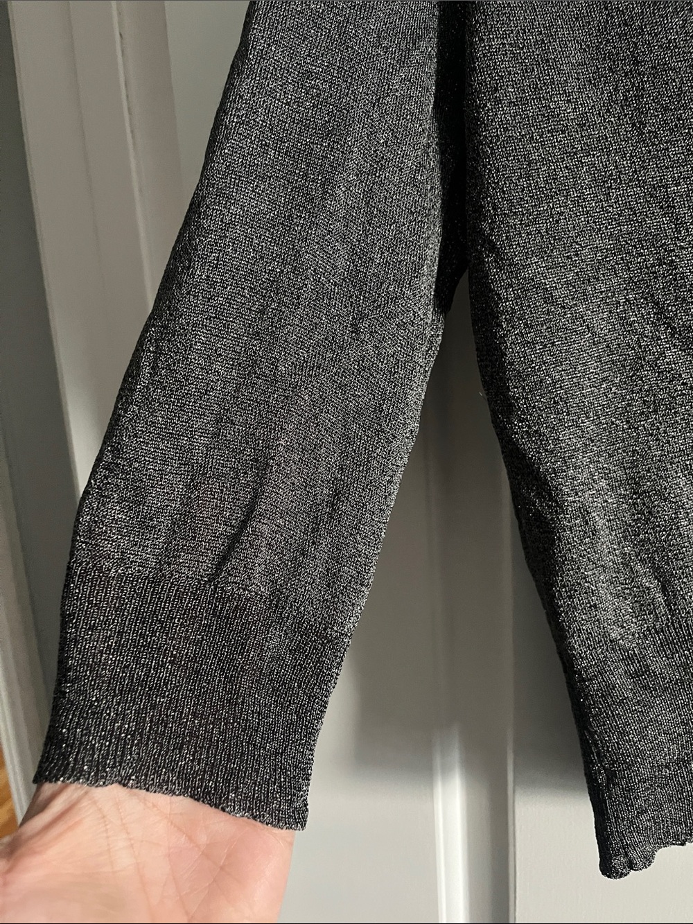 The Limited Shimmery Sheer Black/Silver Cardigan - Picture 4 of 6
